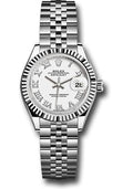 Rolex Steel & White Gold Datejust 28 White Roman Jubilee