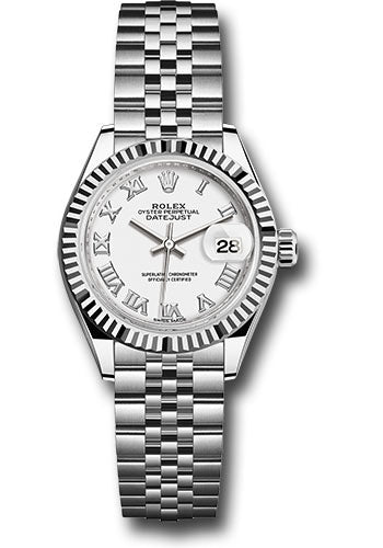 Rolex Steel & White Gold Datejust 28 White Roman Jubilee