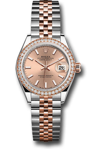 Rolex Steel & Everose Gold Datejust 28 Pink  Index Jubilee Diamond Bezel