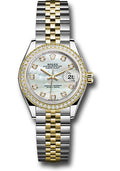 Rolex Steel & Yellow Gold Datejust 28 Mother Of Pearl Diamond Jubilee Diamond Bezel