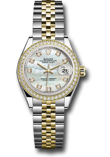 Rolex Steel & Yellow Gold Datejust 28 Mother Of Pearl Diamond Jubilee Diamond Bezel