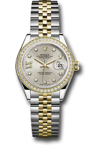 Rolex Steel & Yellow Gold Datejust 28 Silver Star Diamond Jubilee Diamond Bezel