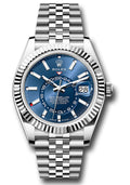 Rolex White Rolesor Sky-Dweller 42 Blue Index Dial Jubilee