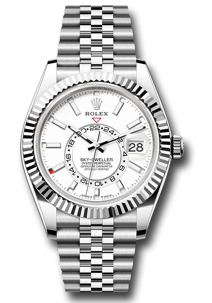 Rolex White Rolesor Sky-Dweller 42 White Index Dial Jubilee