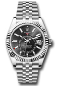 Rolex White Rolesor Sky-Dweller 42 Black Index Dial Jubilee