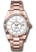 Rolex Everose Gold Sky-Dweller 42 White Index Dial Oyster