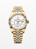 Rolex Yellow Gold Sky-Dweller 42 White Index Dial Jubilee