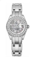 Rolex White Gold  29mm Pearlmaster MOP Diamond