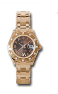 Rolex Rose Gold 29mm Pearlmaster Chocolate Roman