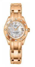 Rolex Rose Gold 29mm Pearlmaster MOP Roman