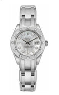 Rolex White Gold  29mm Pearlmaster MOP Diamond Bezel