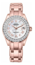 Rolex Rose Gold 34mm Pearlmaster MOP Roman