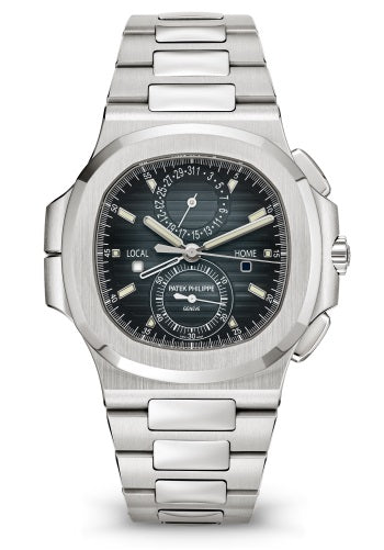 Patek Philippe 5990 40.5mm Nautilus Travel Time Chronograph Blue Dial